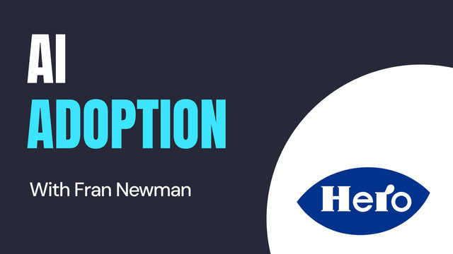 AI adoption session cover, with Hero